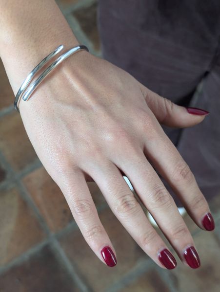 La pulsera terminada, en plata 925